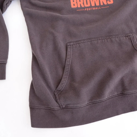 Fanatics Cleveland Browns NFL Football Brown Orange Hooded Pullover Sweatshirt L - Picture 7 of 10
